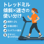 トレッドミル 傾斜 速度 使い分け ウォーキング メニュー