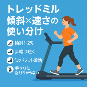 トレッドミル 傾斜 速度 使い分け ウォーキング メニュー